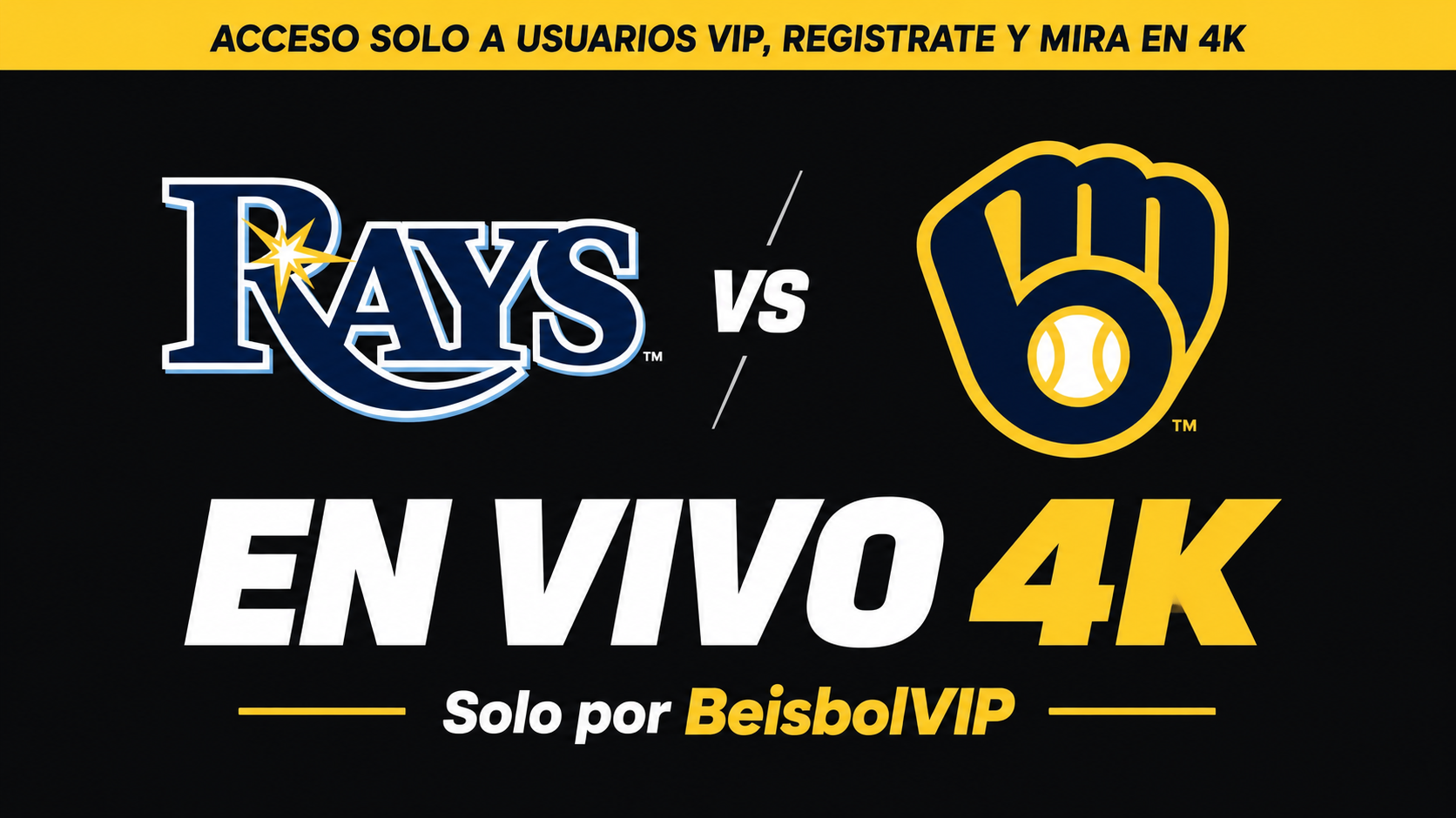 Rays vs Brewers en 4K HDR |  FOX